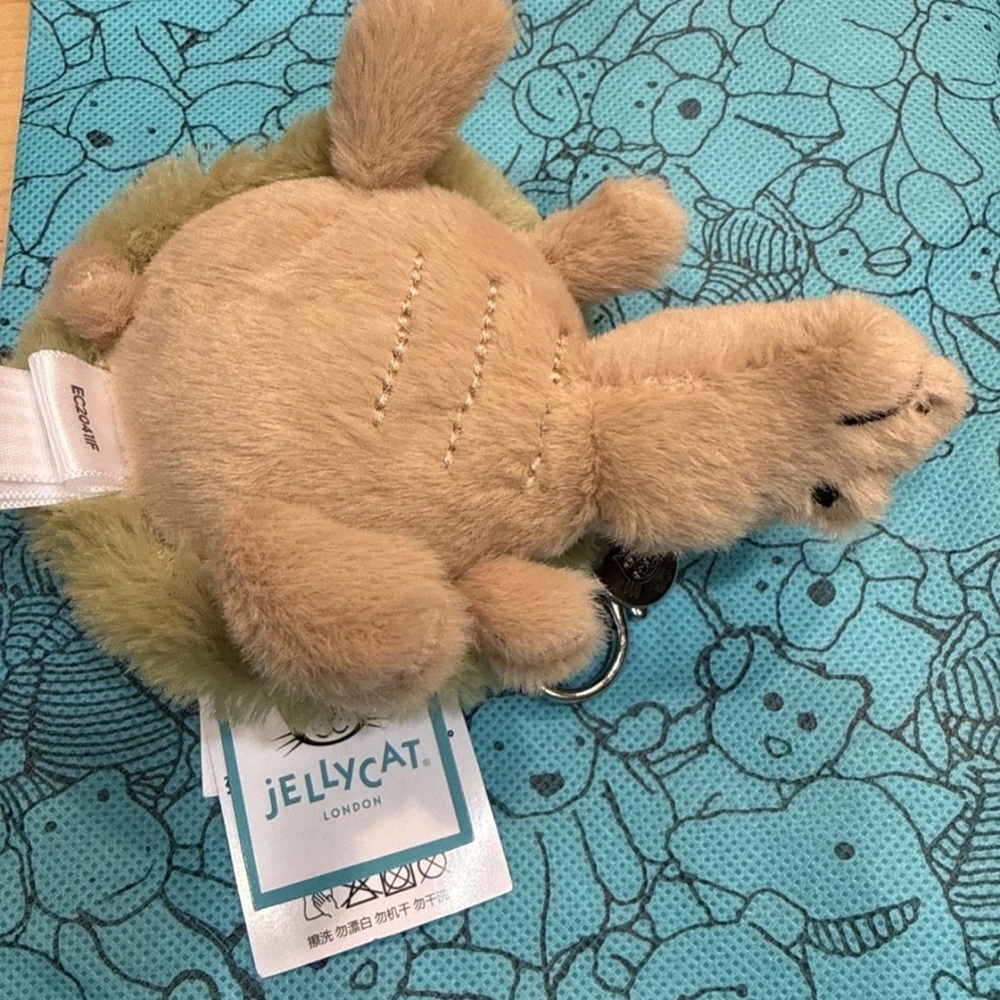 Jellycat Timmy Turtle Keychain, dustbag